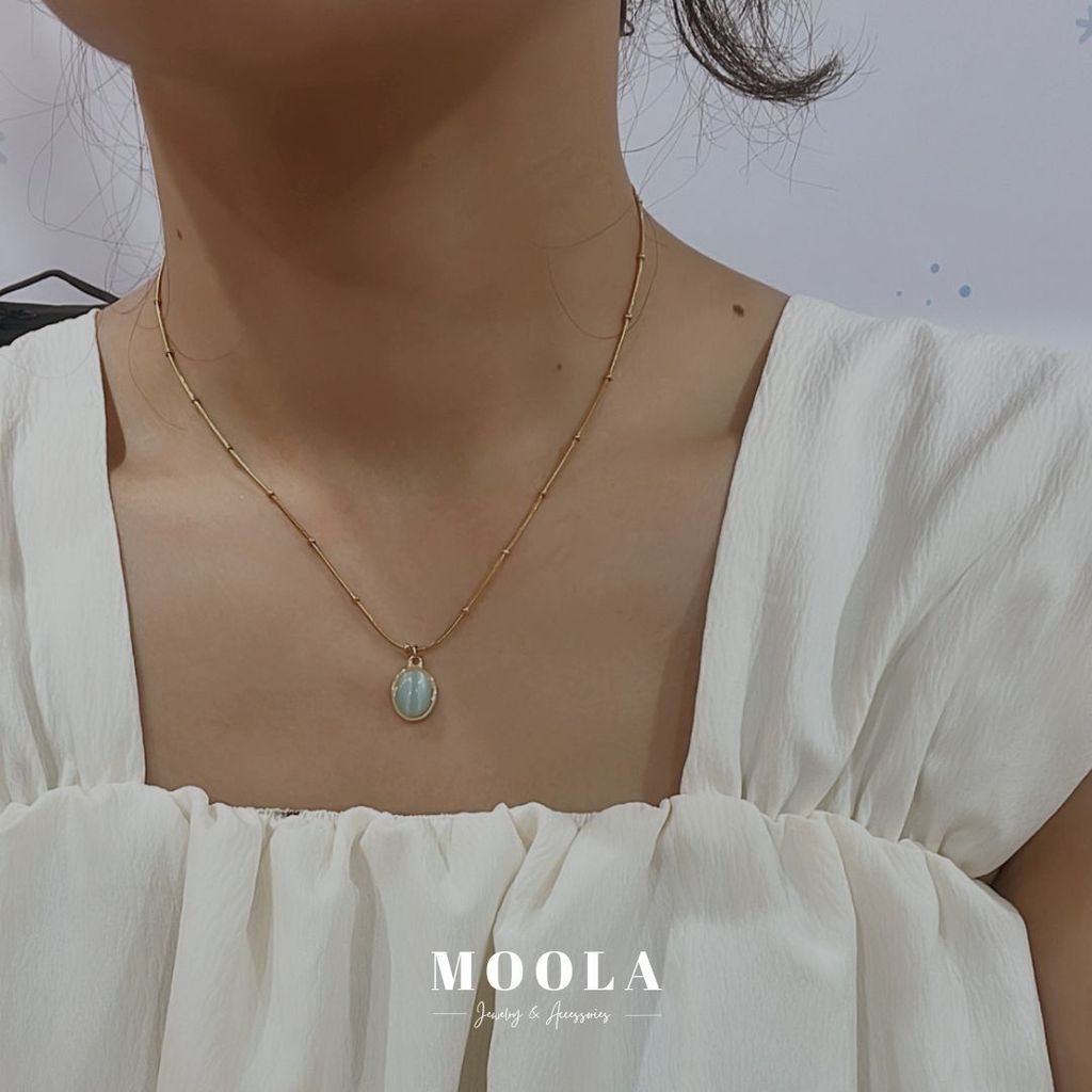 藍色貓眼石項鍊3