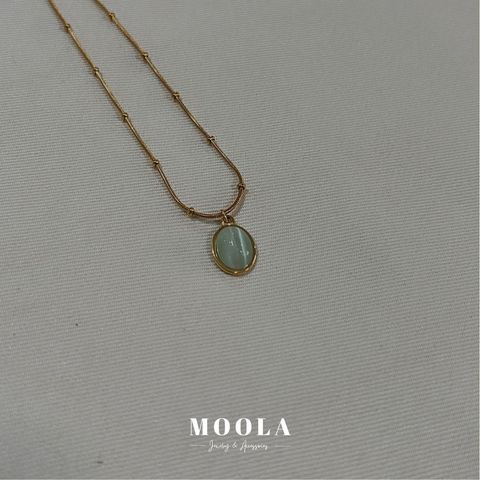 藍色貓眼石項鍊1