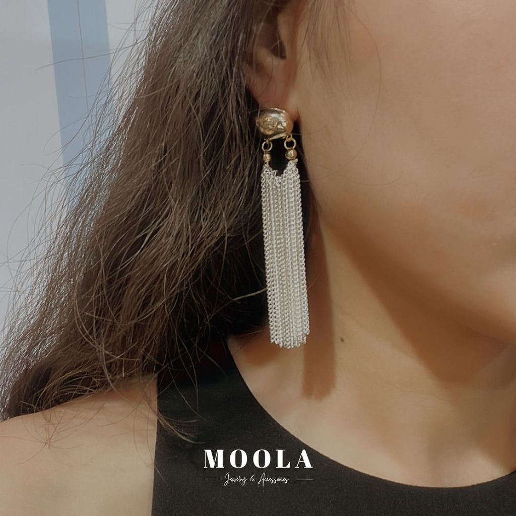 金豆流蘇耳環2
