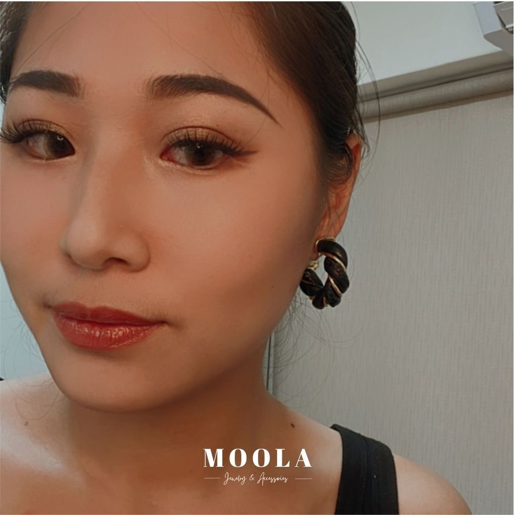 小羊皮編織耳夾3