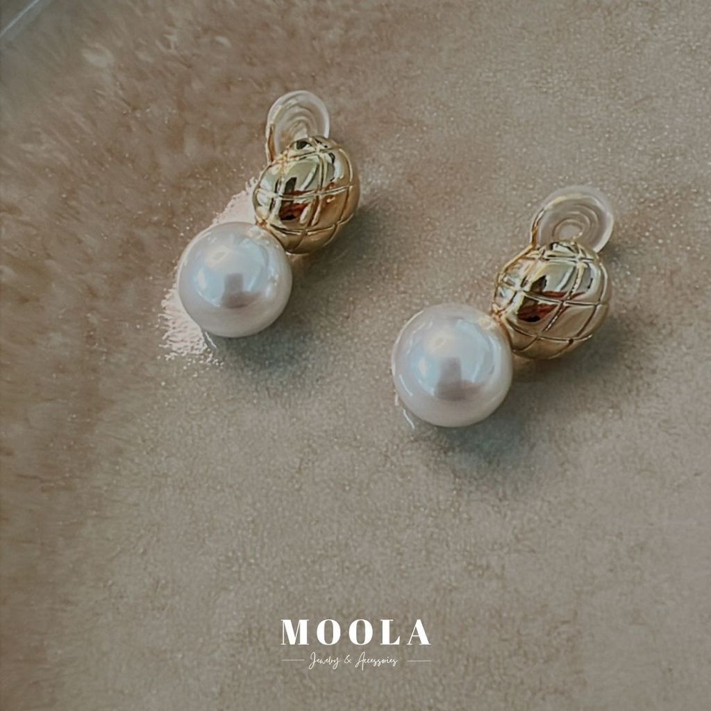 波蘿翁來珍珠耳夾1