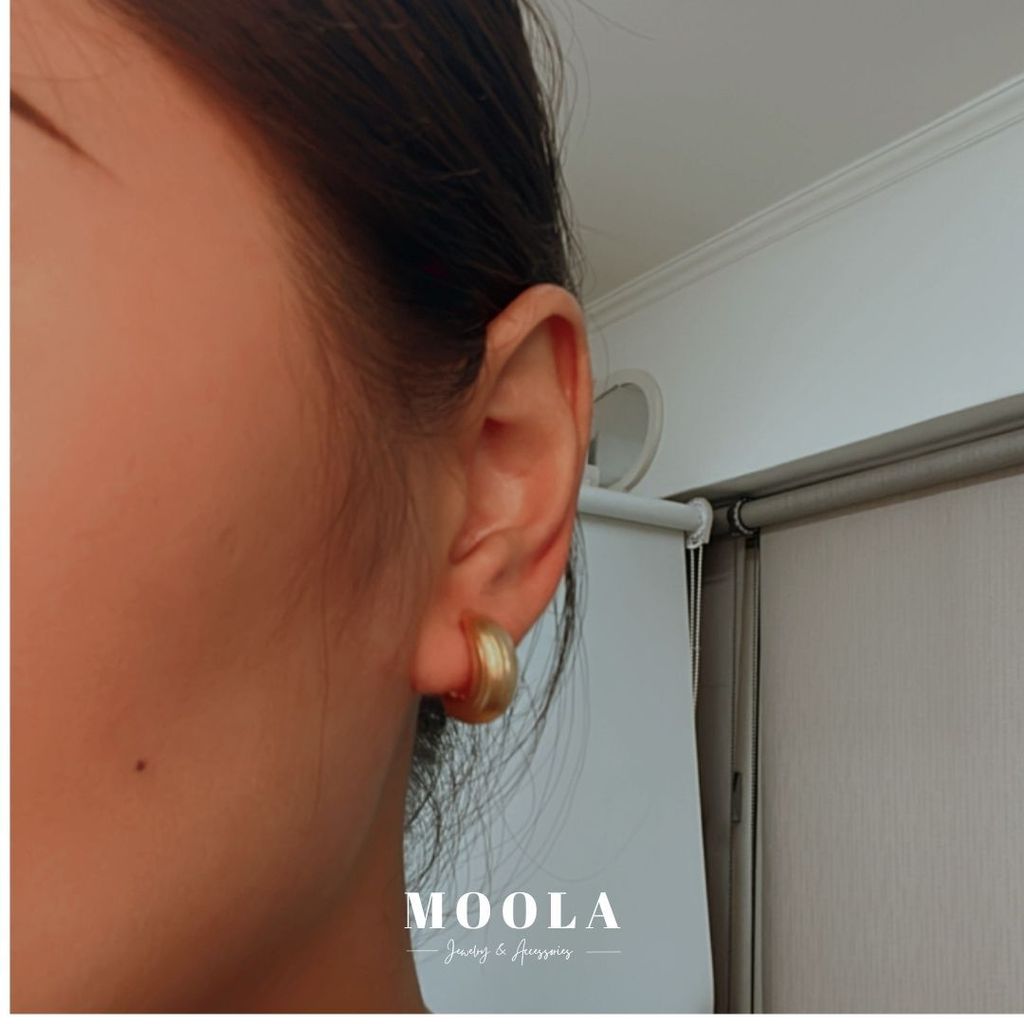 霧金線條C耳夾2