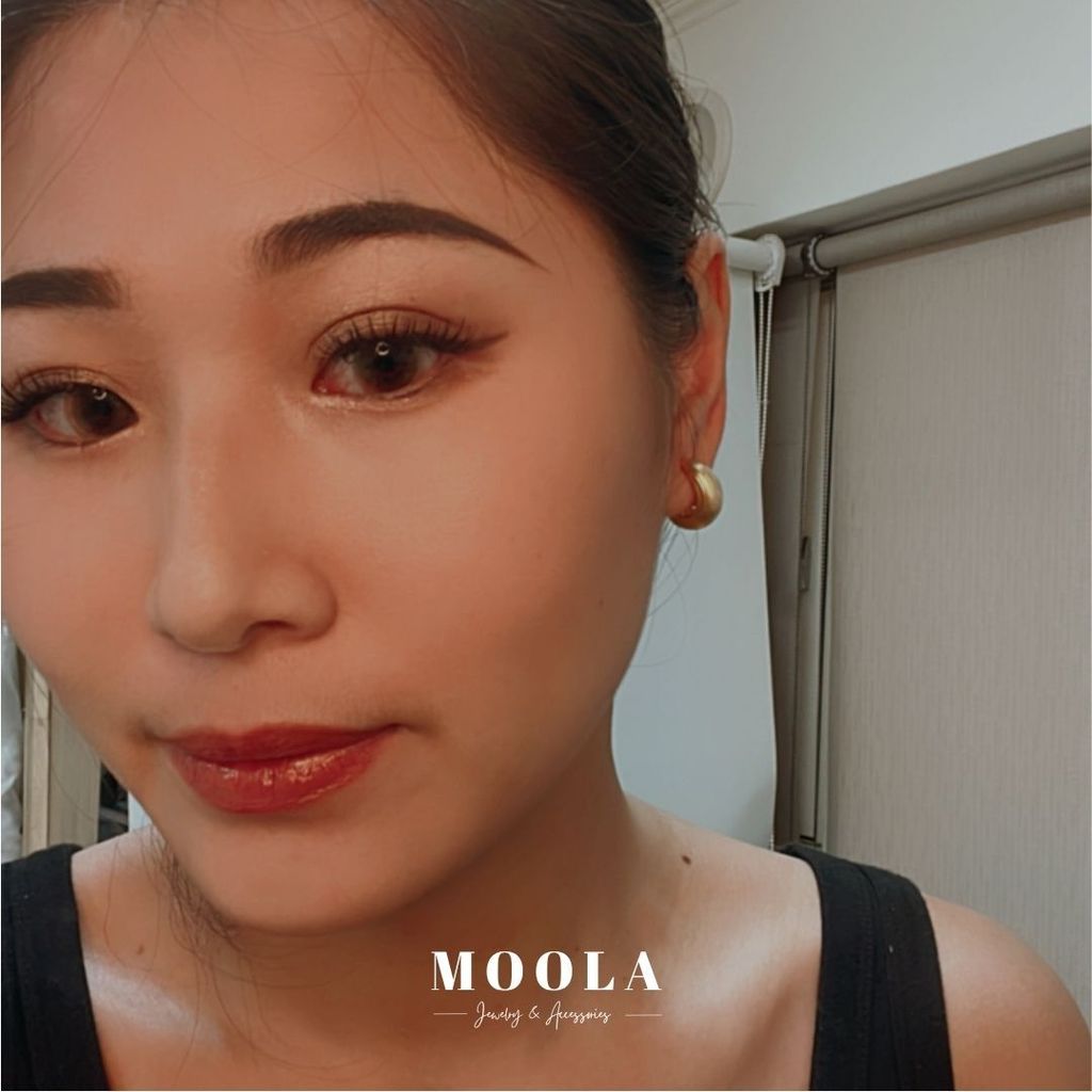 霧金線條C耳夾3