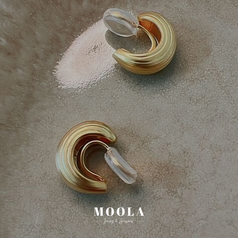 霧金線條C耳夾1