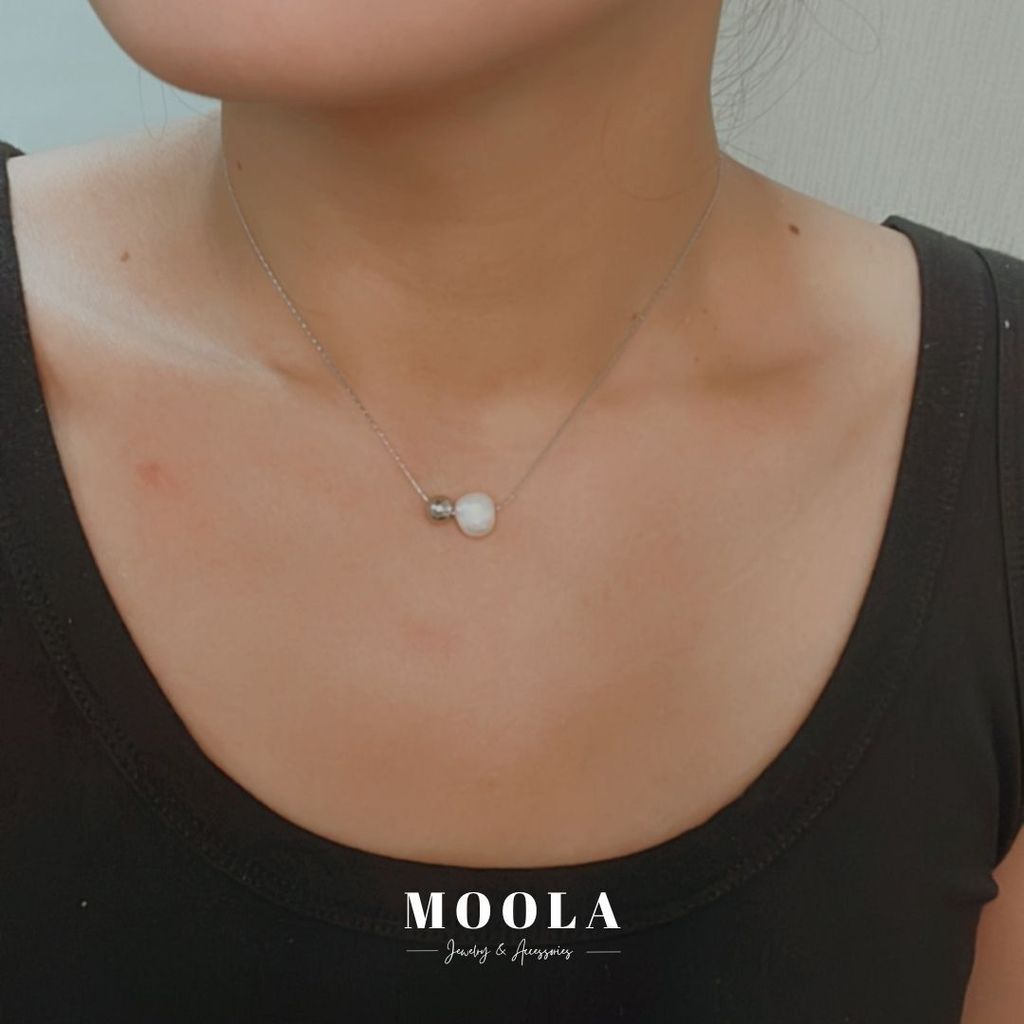 小鋼球珍珠項鍊1