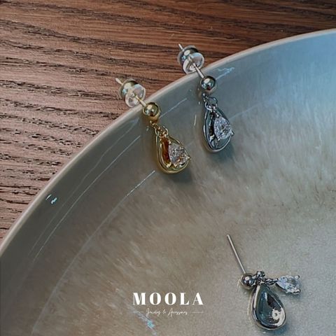 垂墜鋯石水滴耳環2