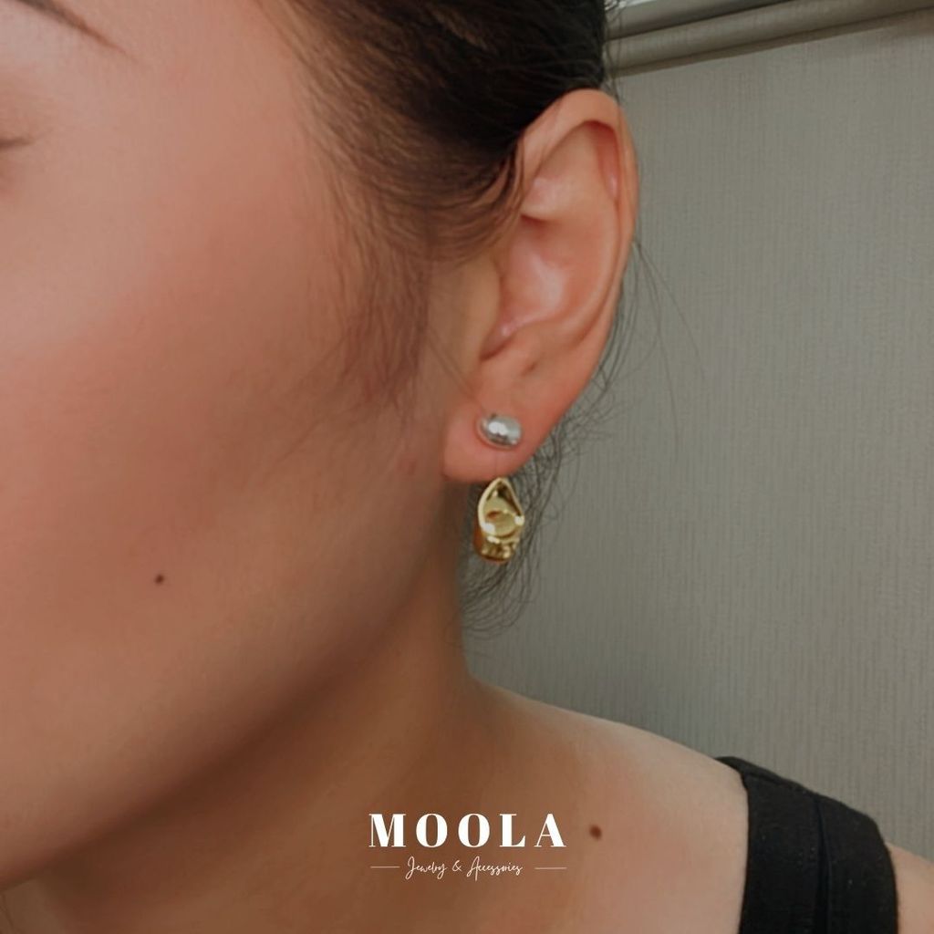 金銀水滴兩戴耳環3