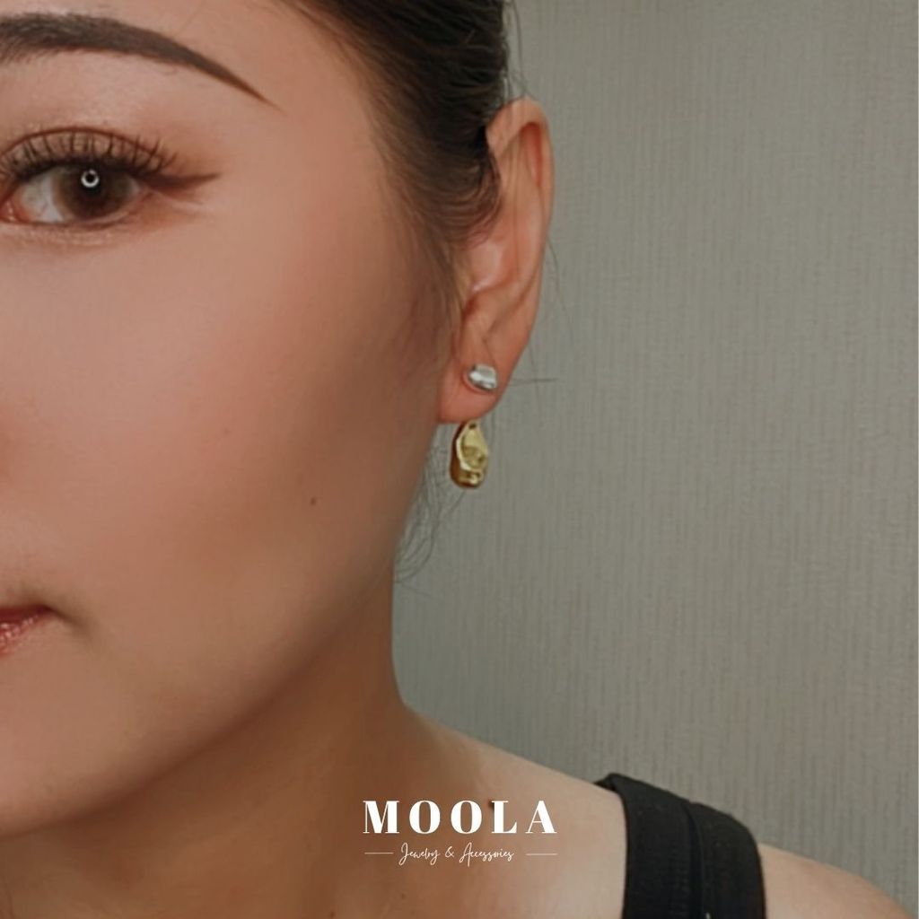 金銀水滴兩戴耳環4