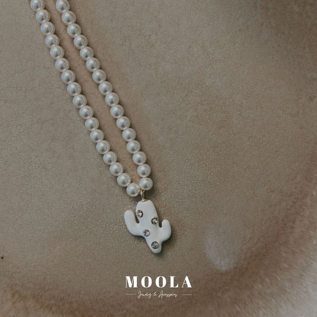 珍珠仙人掌項鍊1