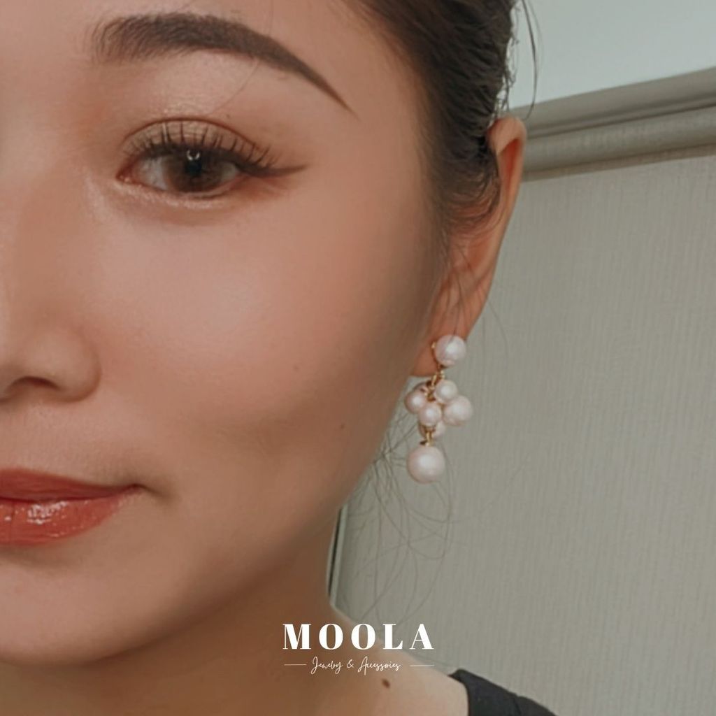 珍珠葡萄串耳環4