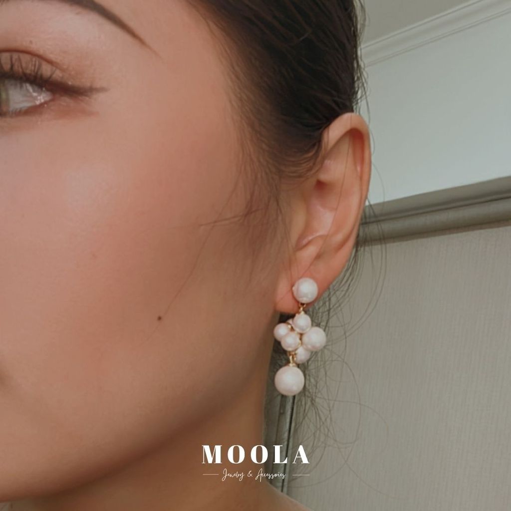 珍珠葡萄串耳環3