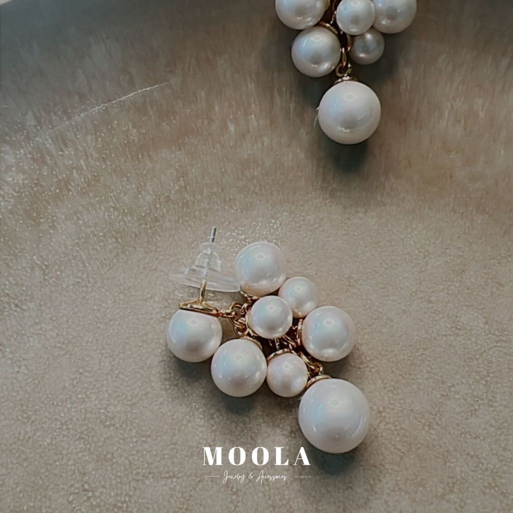 珍珠葡萄串耳環2