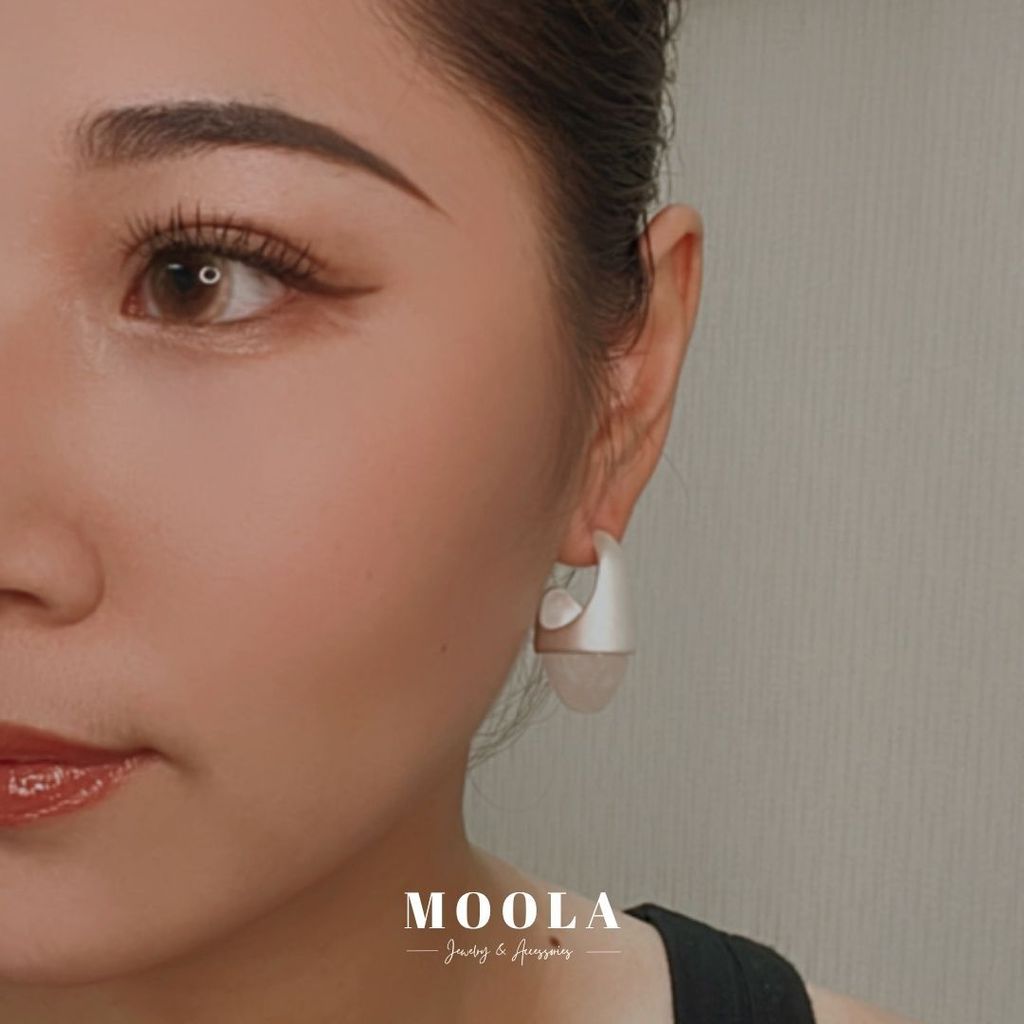 質感系白水晶耳環6