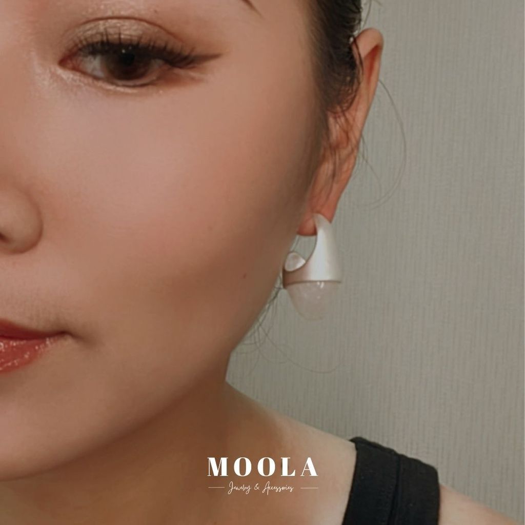 質感系白水晶耳環5