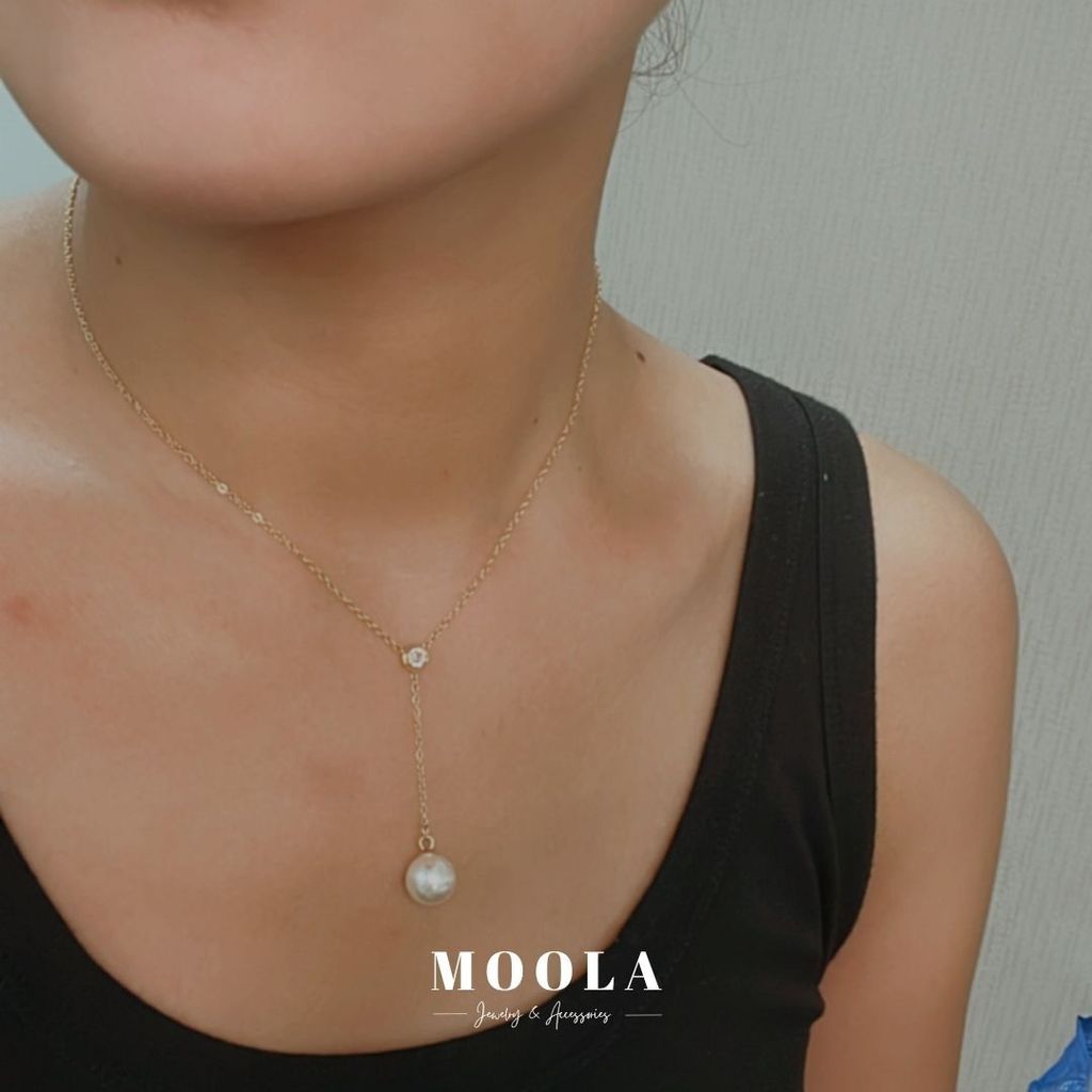 Y自珍珠鋯石項鍊4