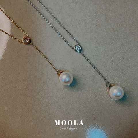 Y自珍珠鋯石項鍊1