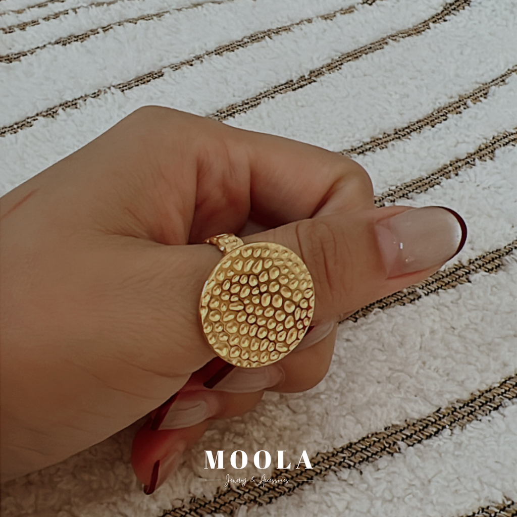 法國！單片捶打戒指2