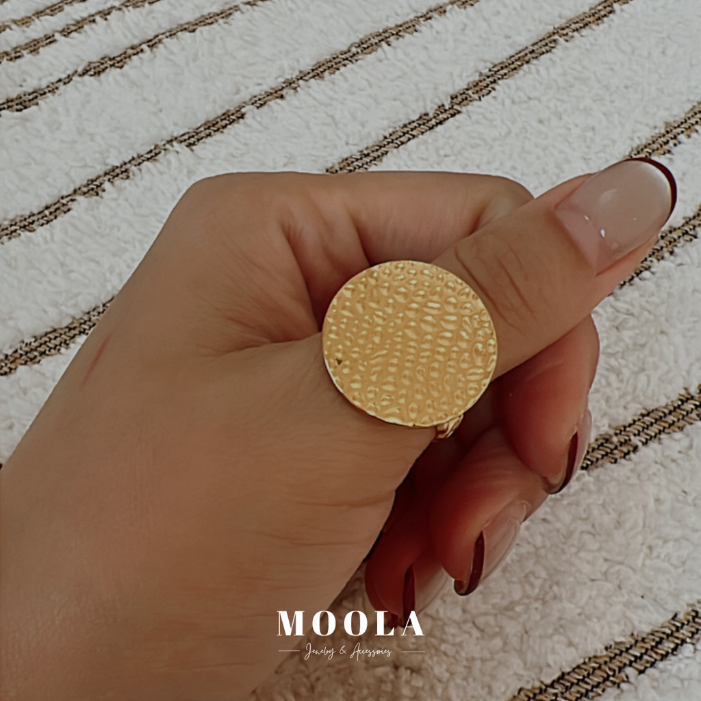 法國！單片捶打戒指3