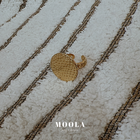 法國！單片捶打戒指1