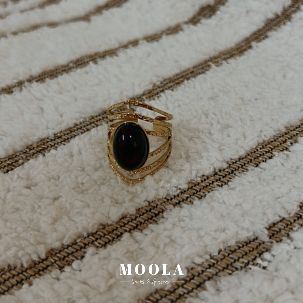 法國！黑瑪瑙戒指1