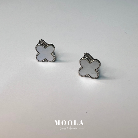 s925幸運草耳環1