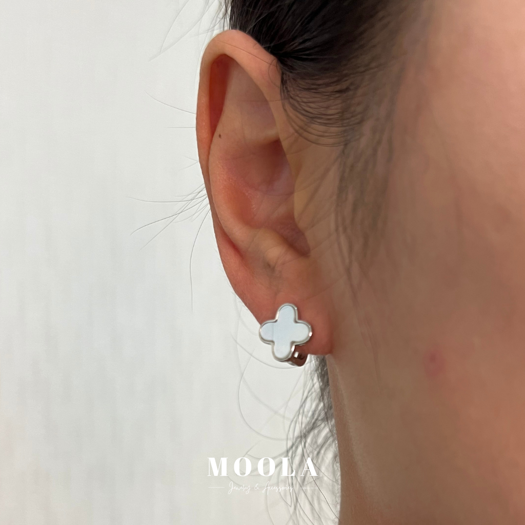 s925幸運草耳環3