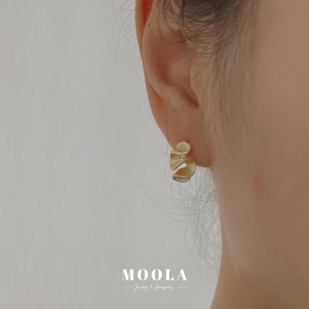 s925迷你奶油紐片耳環4