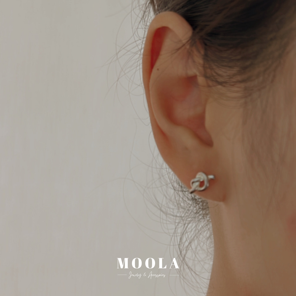 s925迷你扭結耳環3