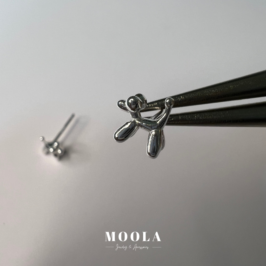 s925迷你空氣狗耳環2