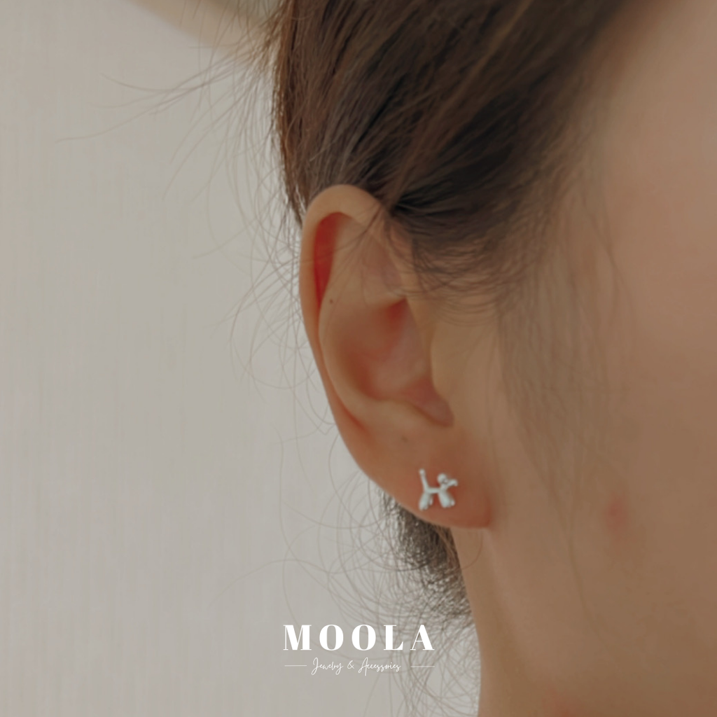 s925迷你空氣狗耳環3