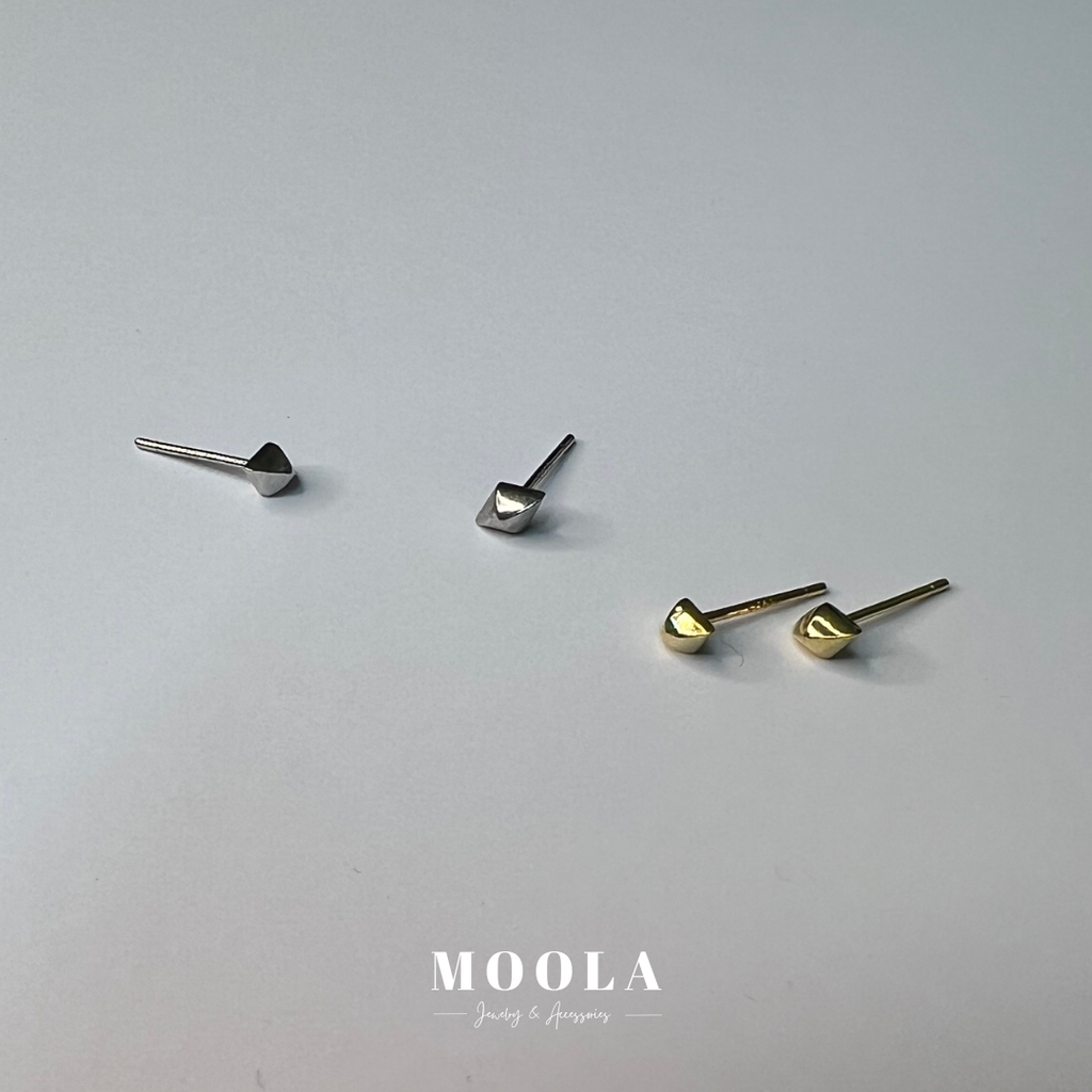 s925迷你菱形耳環1