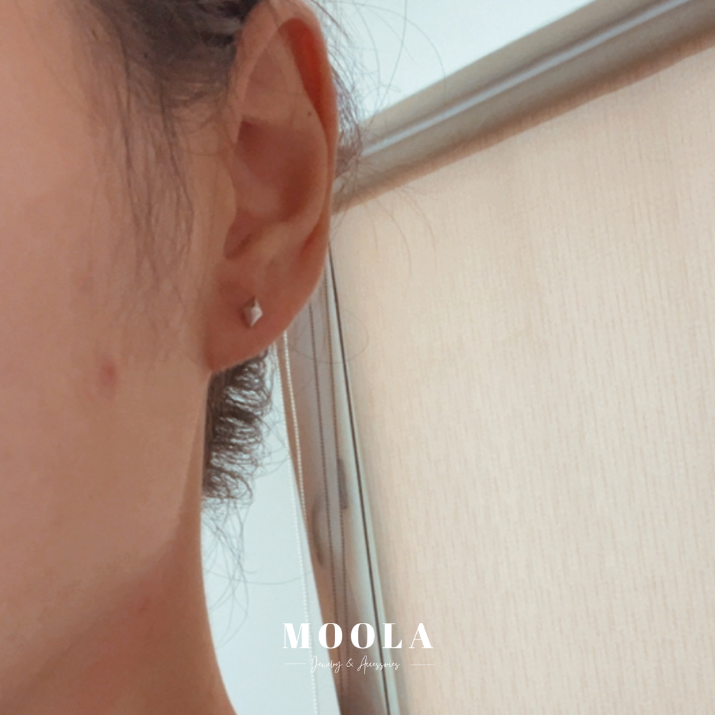 s925迷你菱形耳環4