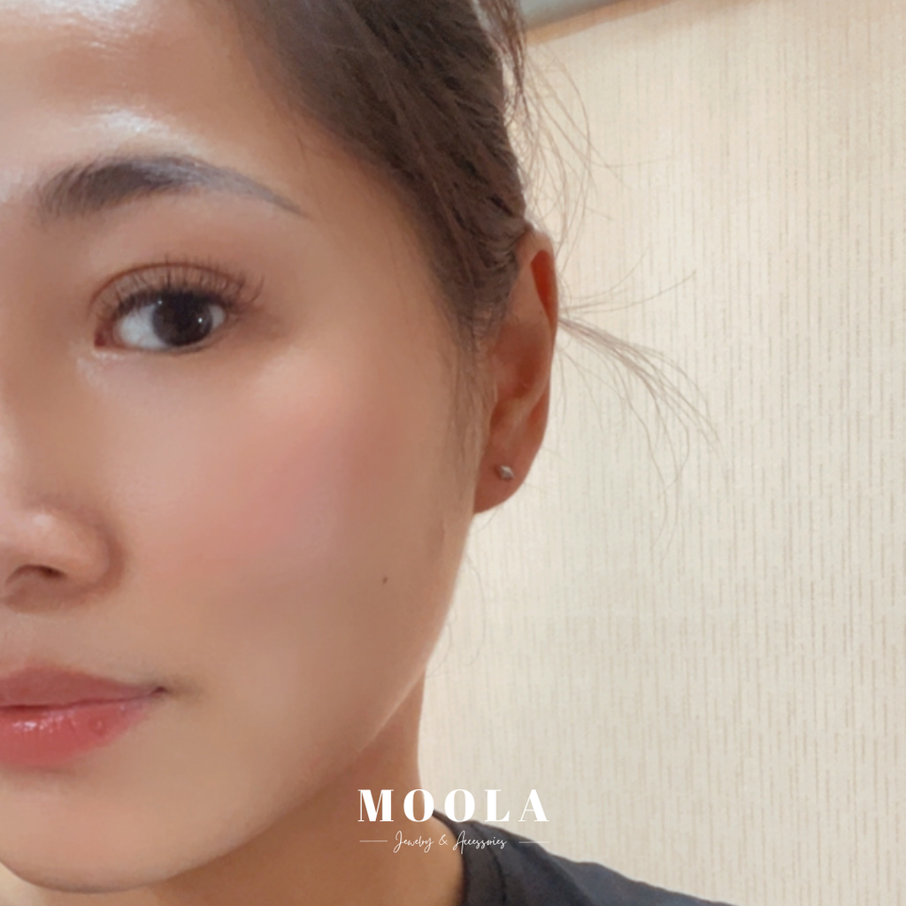 s925迷你菱形耳環5