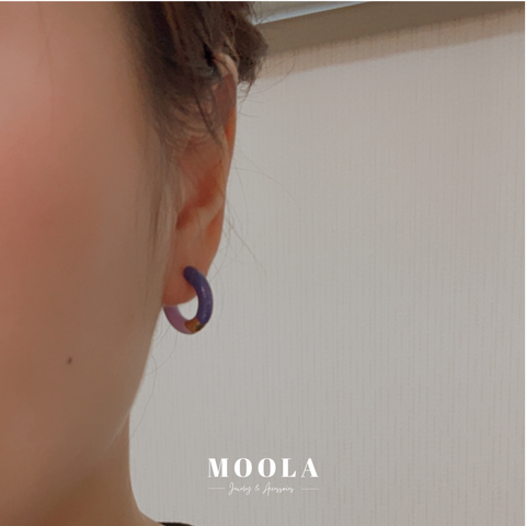 極簡易搭雙色耳圈2