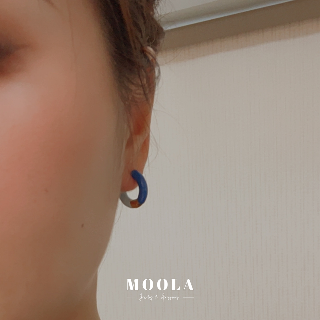 極簡易搭雙色耳圈3