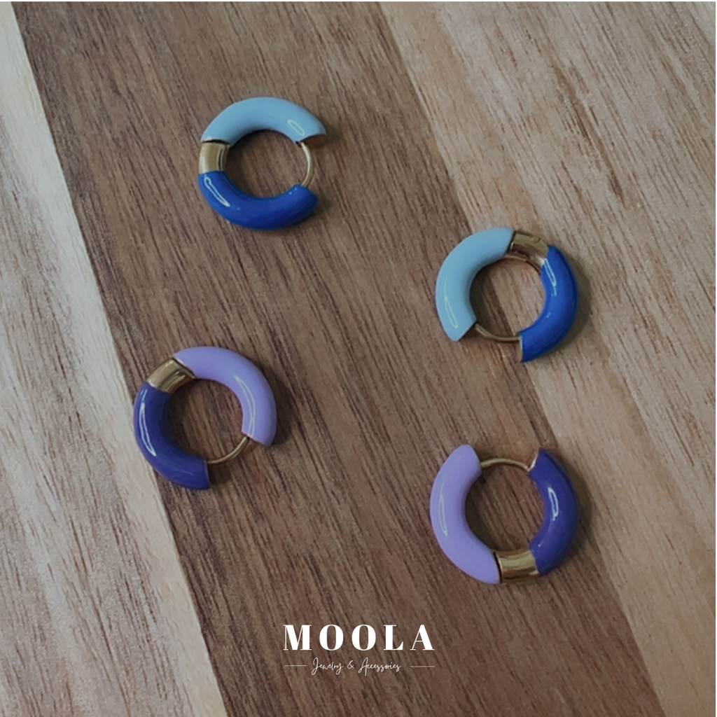 極簡易搭雙色耳圈1