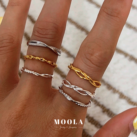 s925氣質線條戒指組合2