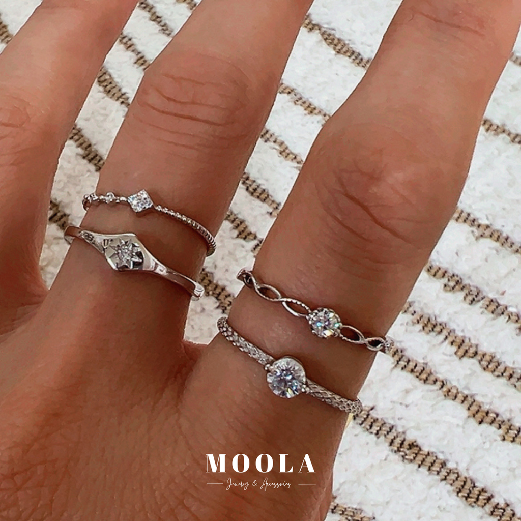 s925單鑽戒指組合1