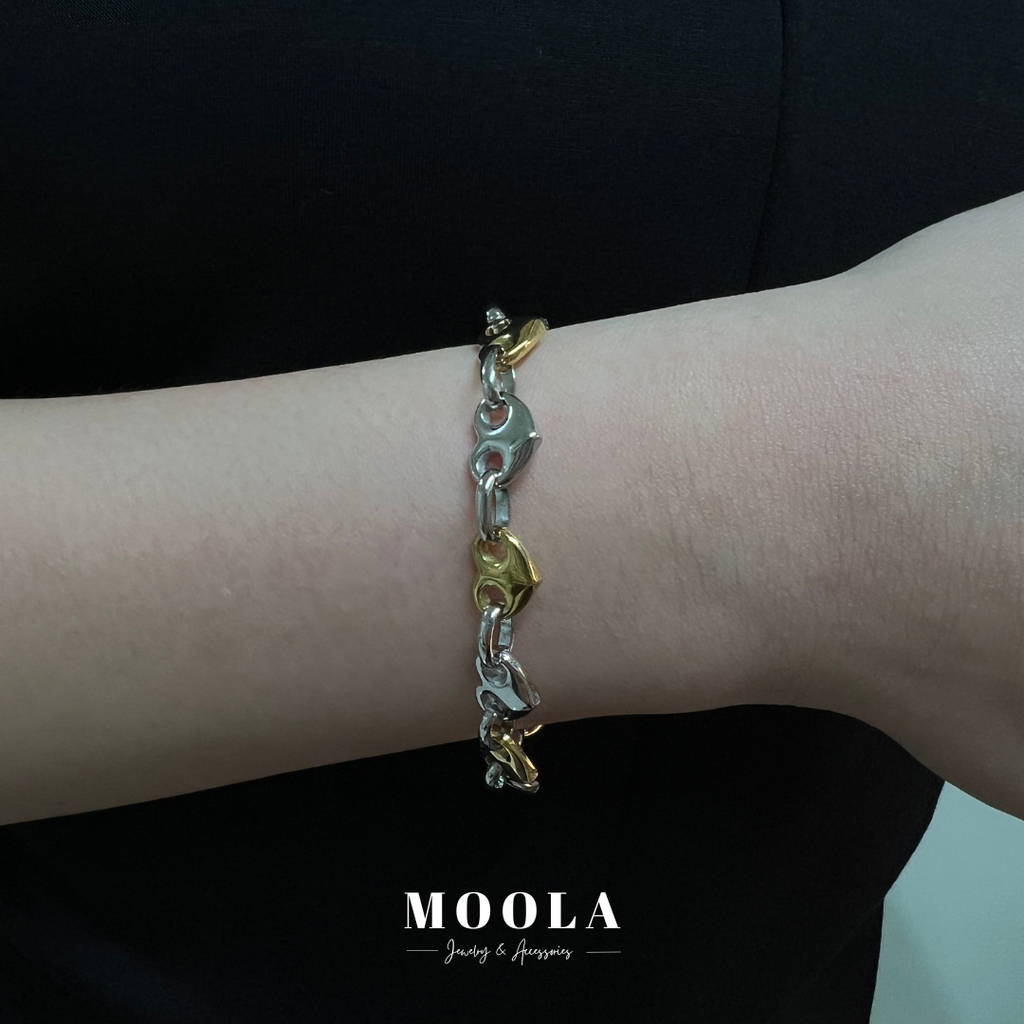 撞色愛心豬鼻手鍊3