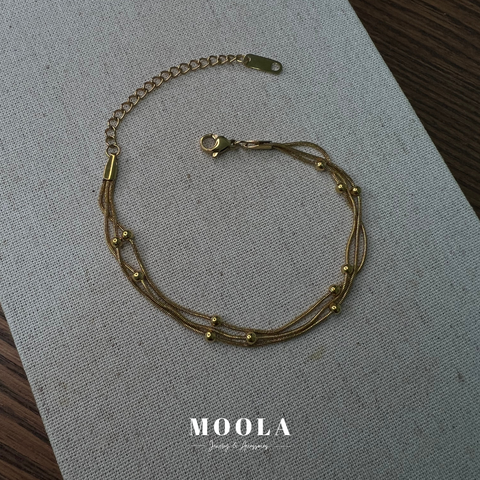 三珠串手鍊 金1