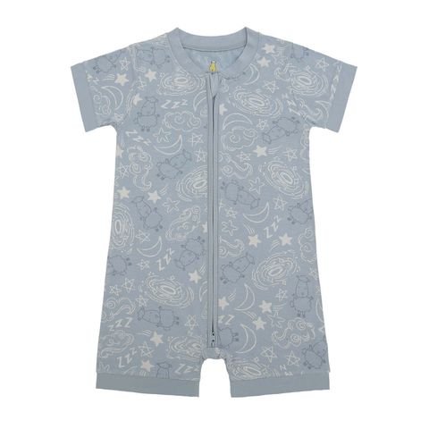 Blue-shortsleevesromper