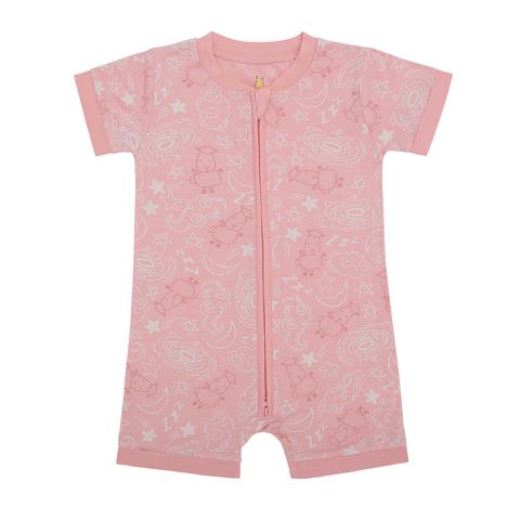 Pink-shortsleevesromper