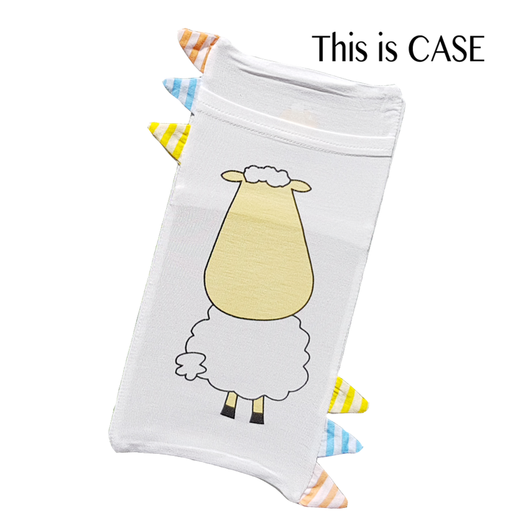BED-TIME-BUDDY-CASE-FRONT-_-BACK-SHEEPZ-WHITE-WITH-COLOR-_-STRIPE-TAG---Small_2