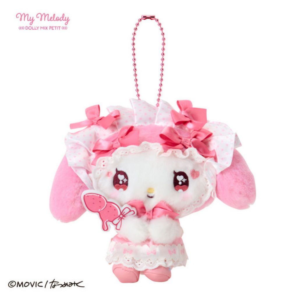 japan-sanrio-mascot-holder-my-melody-dolly-mix-petit-bonnet