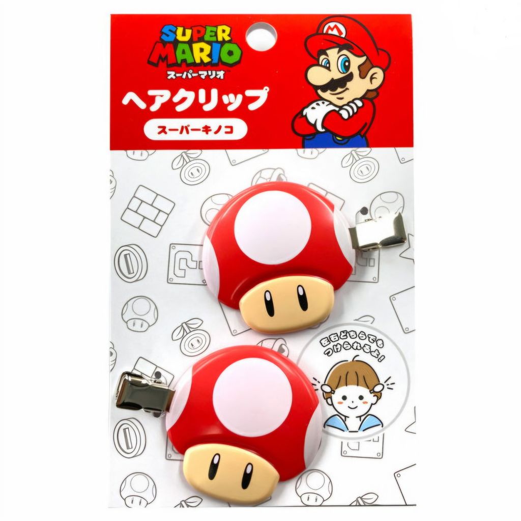 japan-super-mario-hair-clip-set-of-2-mushroom-red