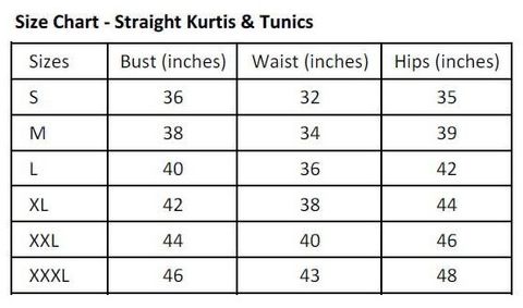 Size List Straight