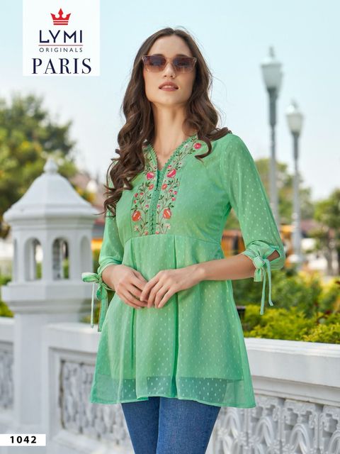LYMI-PARIS-EMBROIDERY-SHORT-KURTI-WHOLESALER-IN-SURAT-2