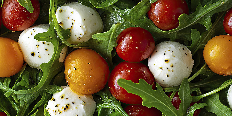 pngtree-an-arugula-salad-with-cherry-tomatoes-and-mozzarella-the-vegetables-stand-image_17142046