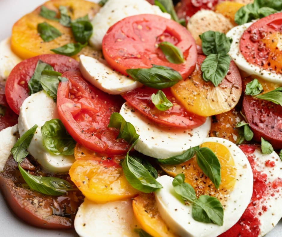 【食譜推薦】義式經典沙拉 Caprese Salad 卡布里沙拉｜番茄、莫札瑞拉與羅勒的完美組合