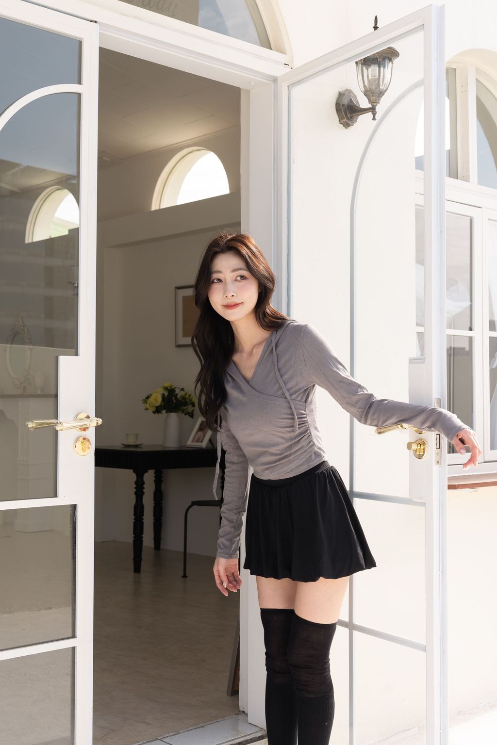 暖意棉柔連帽外搭上衣_岩霧灰_04